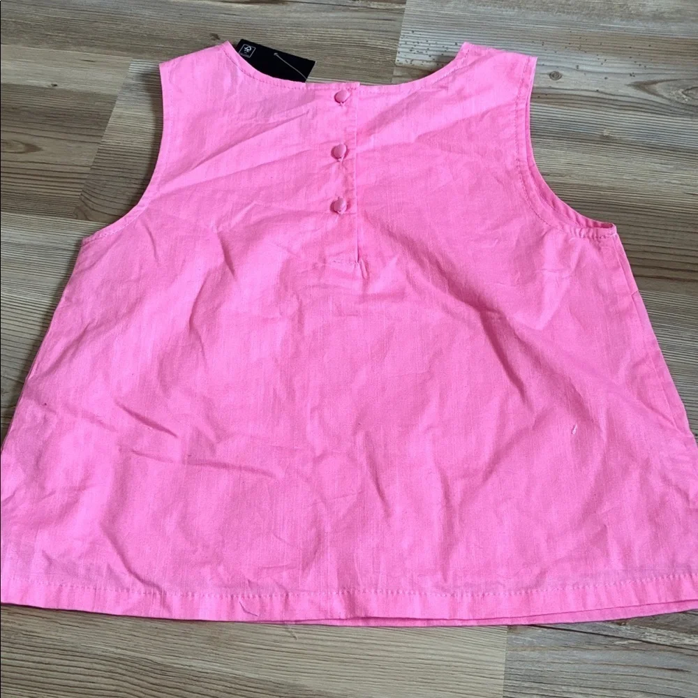 Girls Cynthia Rowley 2 piece set Embroidered Pineapple 7-8 yrs Pink Summer NEW